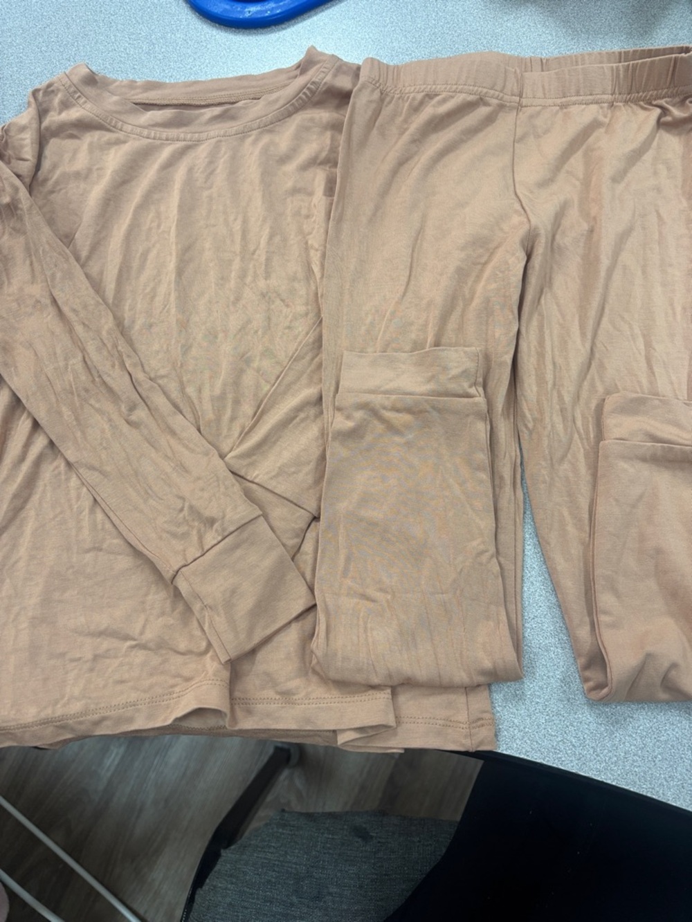 Cozy Two-Piece Loungewear Set in Nude